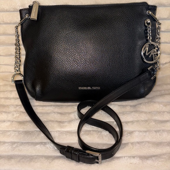 Michael Kors Handbags - Michael Kors Black Crossbody Bag with Silver Accents